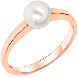 Δαχτυλίδι με μαργαριτάρι ροζ χρυσό Κ14